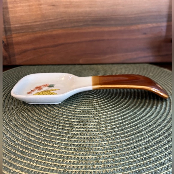 Otagiri "Butterfly Bloom" Spoon Rest with Hanger Vintage 1970s Handcrafted Japan - Picture 2 of 7